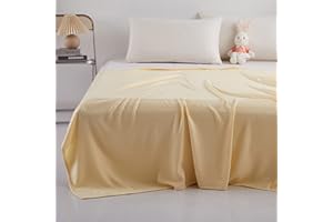 Heavyoff Cooling Blankets, bamboo Blanket for Hot Sleepers Lightweight Breathable Summer Cold Blankets for Sleeping Night Sweats to Keep Cool Yellow, 79"x91"