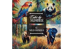 Color by Number Adult Coloring Book: Featuring Wild Animals Like Parrots, Koalas, Grizzly Bears, and Foxes (Color by Number Coloring Books for Adults)