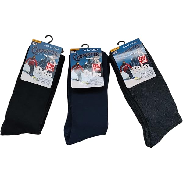 6 Paia Calze uomo Prisco lunghe in cotone spugna comfort