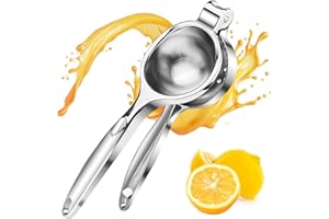 Ravytha Spremilimone Manuale, Spremi Limone Manuale, Spremiagrumi Professionale a Leva di Alluminio, con diametro di 7cm, Spremitiagrumi Manuale, per Cucina, Bar e Ristorante (Argento)