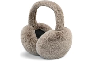 SEYUFN Cache Oreilles Femme Pliables Cache Oreille Fourrure Pelucheux d'Hiver Cache-Oreilles Fille Chauds Chauffe-Oreilles Doux pour l'Extérieur