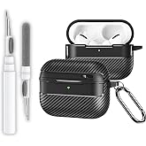 EWEC AirPods Pro 3. Nesil Uyumlu Karbon Fiber Hybrid Polymer Technology Premium Kulaklık Kılıfı ve 3'&uuml; 1 Arada Bluetooth Kula