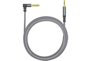 MCSPER 3,5 mm auf 2,5 mm Aux-Audiokabel (1,8 m), 90 Grad rechtes Kabel, kompatibel mit Bose 700 QuietComfort QC45 QC35II QC35 QC25 Noise Cancelling Kopfhörer, JBL E45BT E55BT E65BTNC Bluetooth-Kopfhörer