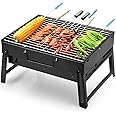 Uten Barbecue Portatile a Carbone, Mini Barbecue per 1-4 Persone, Griglia Pieghevole, L'acciaio Inossidabile Rinforzato è più