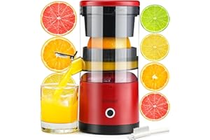 DUSENHO Zitronenpresse Elektrisch Orangenpresse Saftpresse Elektrisch Zitruspresse Tragbare USB-Aufladung Juicer Entsafter für Orange, Zitronen, Zitrusfrüchte