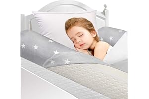 HBselect 2 Piezas Barandilla Cama Niño, Barrera Seguridad Niños Cama Protector de Espuma, Barandillas para Camas Anticaídas Infantil para Niños Bebés Adultos y Personas Mayores