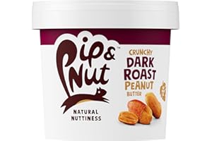 Pip & Nut - Ultimate Crunchy Dark Roast Peanut Butter (1kg) | Natural Nut Butter, No Palm Oil, No Added Sugar, Hi-Oleic Peanuts, High in Unsaturated Fats, Gluten Free, Vegan, Dairy Free
