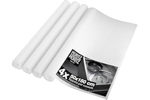 Moritz & Moritz 4x Rivestimento Cassetti Cucina largo 50x150 cm - Tappetino antiscivolo Cucina - Come proteggi Cassetti Cucina Cassetti o Armadi - Incl. 20 adesivi per Lavagne