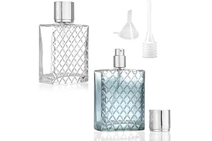 VOSSOT 2 Parfymsprejsprayare, påfyllningsbara, 100 ml, glas, bärbara, flaskor för kvinnor och män, med pipetter och tratt för