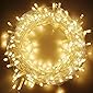 fizzytech 10 Meter 100 LED Indoor String Lights Warm White, Plug in String Lights Waterproof for Outdoor Christmas…