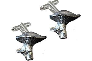 GIFTSFORALL FT172 Wild Mushroom Toadstool 2.7x2.3cm Pair of Cufflinks Made From Fine English Modern Pewter POSTED BY US GIFTS FOR ALL 2016 FROM DERBYSHIRE UK