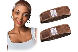 Dreamlover Fascia Parrucca Regolabile, Velluto Fascia Parrucca, Marrone, 2 Pezzi