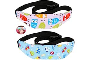 AOORY 2 pza Soporte Cabeza Sujeta Cabezas Coche para Niños Fijación de la Correa de Seguridad posicionador la Cabeza Instalación en la Mayoría Asientos Convertibles