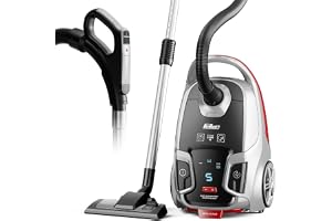 Feller Germany, 2400W Vacuum Cleaner, Handle Remote Control, Ultra Silent, 6L Dust Capacity, Turbo Brush+Blower Function,5-Stage Filtration with HEPA, VC240, 2Y Guarantee, UAE Version (Dark Gray Red)
