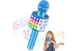 Gralal Karaoke Mikrofon Kinder, Spielzeug ab 3-10 Jahre Junge Bluetooth Mikrofon zum Singen mit Lautsprecher Tragbares KTV Lautsprecher Recorder für Android/iPhone - Ostergeschenke Kinder
