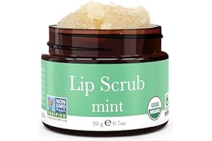 Beauty By Earth Organic Lip Scrub Mint Aroma- Natürliche Peeling Zucker Scrubs, Exfoliator Für Chapped Trockene Lippen, spendet Feuchtigkeit Lippen mit frischen, natürlichen Zutaten.