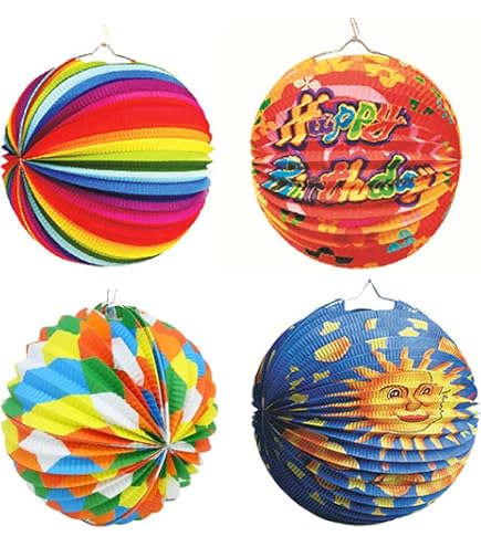 Lanterne Per Palloncini Boland - 12 Pezzi Multicolore Per Feste E Compleanni, Decorazione Festosa