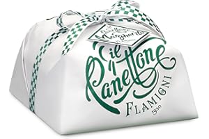 FLAMIGNI, Panettone Artesanal Margherita Revisitado sin Pasas de Sultana y Frutas Cítricas Confitadas, Envase Envuelto a Mano, 750g