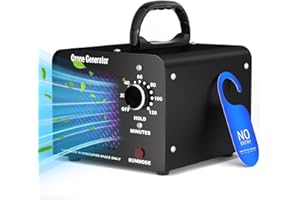 FWIULL Ozongenerator 30,000mg/h, Ozonisator Industrieller Ozongerät O3 mit 120 Min Timer Ozon Luftreiniger Ozongerät bis zu 300㎡ O3 Ozonisator für Auto Garagen Wohnung Hotels Küche Haustiere Gerüche