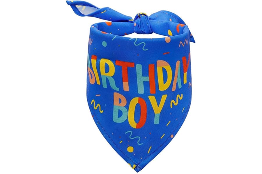 Dog Birthday Bandana,Birthday Dog Bandana Boy Triangle Scarf Triangle Dog Scarfs Bandanas for Small Medium Dogs Pets Birthday Party Supplies (Blue)