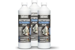 BIO-CHEM CLEANTEC Bio-Chem - Nettoyant ultrasons atelier 3L concentré - Usage professionnel garage et industrie - Produit pour carburateur, pièces mécaniques, composants électroniques