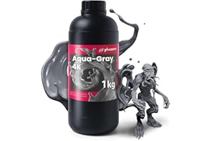 Phrozen 3D Printer Rapid Aqua Gray 4K Resin, 405nm LCD UV-Curing Resin for High Precision Printing, Low Odor, Non-Brittle, and Easy to Print - 1KG