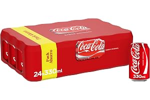 Coca-Cola Sabor Original Refresco de Cola Pack 24 x 330 ml | Bebida de cola original, el sabor de siempre, excelente para compartir, reuniones y consumo diario