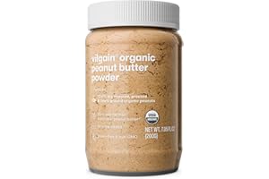 ‎VILGAIN Vilgain 100% BIO Erdnussbutter Pulver 200g | Zuckerfrei mit 2x Weniger Kalorien | Ideal für Smoothies & Porridge | Reich an Eiweiß & Ballaststoffen | 46 kcal pro Portion