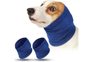 USTNIR 2 Cache-Cou et Oreilles du Chien, Calmant Animaux domestiques Réduire du Bruit boucliers d'oreilles, Confortables et à l'épreuve de l'anxiété, Couvre - tête de Lavage d'hiver du Chien