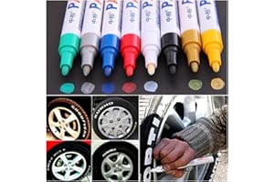 Brussels08 1Pc Colorful Tyre Paint Marker Pens Universal Waterproof Car Tyre Tire Tread Rubber Metal Permanent Paint Marker Pen Fit for Car Motorcycle Bike Tire Tread Rubber Metal Red