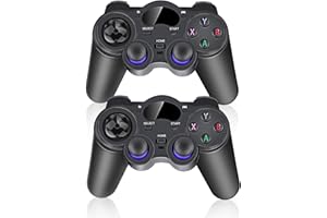 BIYM 2pcs Manette de Jeu 2.4G sans Fil Contrôleur pour Android Tablettes Téléphone PC Smart TV Box
