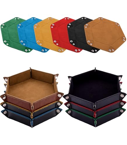 Power Beast Dungeon – Piste De Dés Roulable + 7 Dés Polyédriques – Tapis 25x25 Cm – Parchemin De Sorcier – Pour D&D, Donjons Et Dragons, RPG