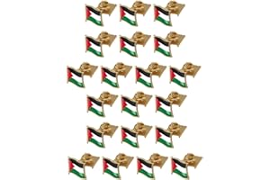 EXITV Palestine Palestinian Flag Pin Badge Lapel - 5/10/20/30pcs Palestine National Enamel Badge Armband