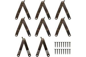 8 Pezzi Cerniere Supporto del Coperchio, MYLERCT Cerniere di Supporto in Stile Retrò, Pieghevole Cerniera Utilizzata Principalmente Per Ante di Armadi e Mobili da Cucina