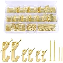 48 Ganci A D Per Quadri - Acciaio Temprato, Portata 40lb, Con Viti, Per Appendere Cornici E Opere D'Arte - Foto 11