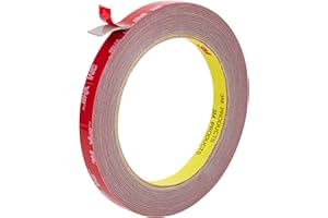 FIXCHORD 3M VHB Cinta Adhesiva Doble Cara Extra Fuerte, Cinta Adhesiva de Montaje Fuerte e Impermeable para Tiras de Iluminación LED, Decoración de Hogar y Oficina, Gris (15.4FT×0.39IN)