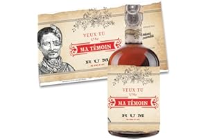 MIMI GRANDIT Demande témoin mariage originale, Étiquettes pour bouteille vin, rhum. Idée cadeau originale pour annonce témoins (Rhum MA témoin)