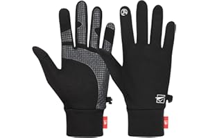 TOLEMI Winter Gloves Running Thermal Liner Gloves Warm Gloves Anti-slip Touchscreen Gloves for Men Women Sport Walking Riding Driving Cycling