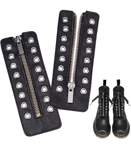 PH PandaHall Inserts de fermeture éclair en cuir à lacets, 8