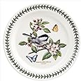 Portmeirion Botanic Garden Birds 8.5" Dinner Plate, Chickadee - Fine Earthenware, Dishwasher & Microwave Safe, Minimalist Vintage-Inspired Dinnerware - Made in England