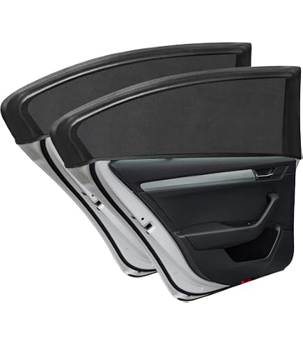2 Pare-Soleil Pour Vitres Latérales De Voiture | Protection UV Bébé Et Animaux | Tissu Nylon Respirant | Installation Facile Velcro