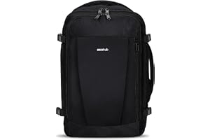 ECOHUB Handbagageryggsäck Ryanair EasyJet, Under-Sätet Kabinväska för Dam och Män, Miljövänlig Carry-on Ryggsäck Flyg, Återvunnen PET Resväska för Bagage, 40x25x25cm
