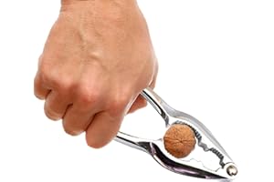 Primes DIY Nutcracker Heavy Duty with Non-Slip Handle Stainless Steel Nut Opener Tool for Walnut Hazelnut Almonds Pecan, Metal Nut Cracker Tool for All Sorts of Nuts, Home Kitchen Parties Tools