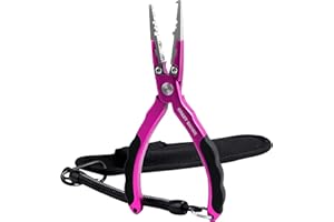 CRAZY SHARK CrazyShark Professional Fishing Pliers Tungsten Carbide Cutters Split Ring Pliers Hook Remover Fish Holder