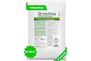 Grünling A&G-heute 25kg Eisendünger Pulver Rasendünger | Eisen-2-Sulfat Heptahydrat | für ca. 900m² Rasenfläche für sattes kräftiges dichtes Grün