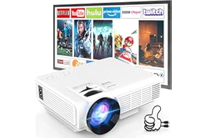 Beamer Full HD 1080P Unterstützt, 9000 Lumen YOOYAA Video Beamer Portable für Handy Phone, Geschenke für Kinder, Mini Heimkino Projektor Kompatibel mit TV Stick/Smartphone/HDMI/USB