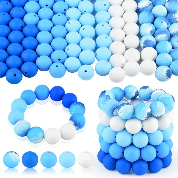 thumbnail image 2 of 50x 17mm Colorful Silicone Hexagon Focal Beads Geometric Spacer Beads MultiColor 2 of 13