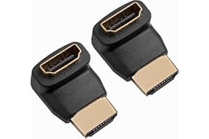 pjp electronics 90 Degree Right Angle Hdmi Adapter Female To Male, 270 Degree Hdmi Bend Adapter for TV, Projector, Monitor (270 Degree)