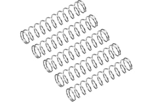 QUARKZMAN Compressione Molla, 5pz 304 Acciaio Inossidabile, 5mm OD, 0.5mm Filo Dimensione, 25mm Libero Lunghezza, Argento Tono