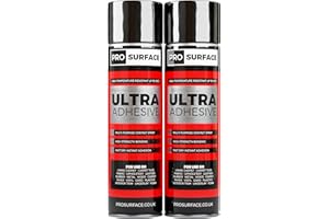 PRO SURFACE 2 Cans Ultra Adhesive - High Temperature Multi-Purpose Contact Spray Adhesive 500ml
